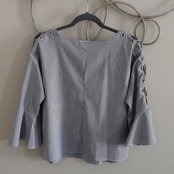 Capri black/white check top - Picture 2 of 6